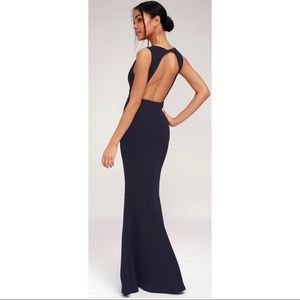 ❗️Lulus navy blue backless dress